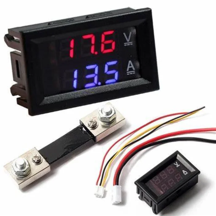 0.28 inch Digital Voltmeter Ammeter DC 100V 50A LED Amp Volt Meter With Shunt