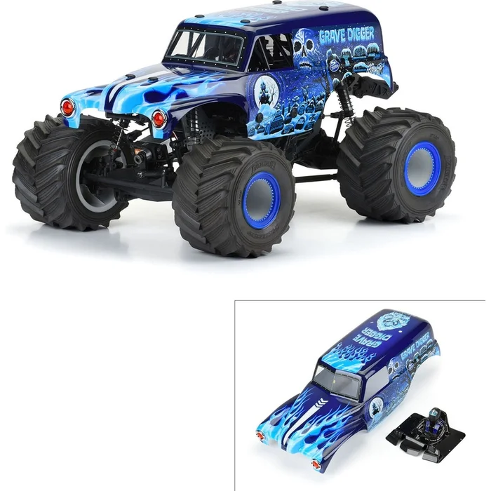 1/10 Grave Digger Ice (Blue) Painted Body Set: LMT