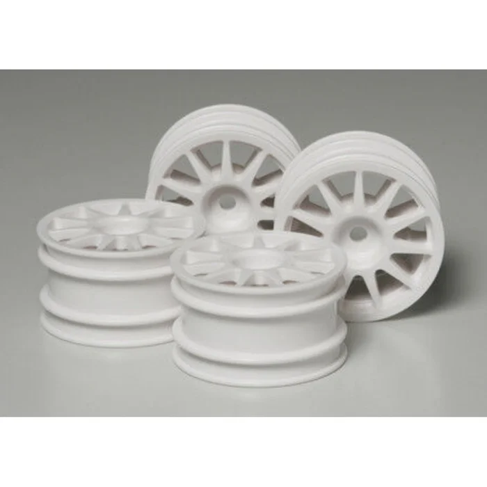 1/10 Suzuki Swift M-Chassis Front/Rear Wheels 12mm Hex, White (4)