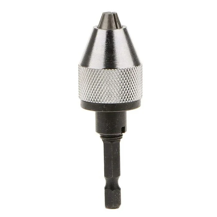 1 or 4 Inch Keyless Drill Bit Chuck Hex Shank Adapter Converter Quick Change