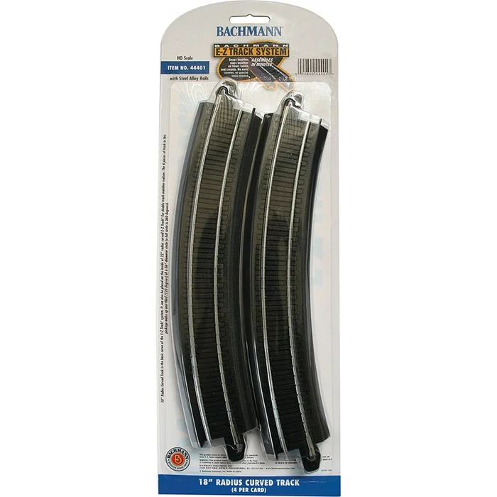 18 Radius Curved Track (4/Card)