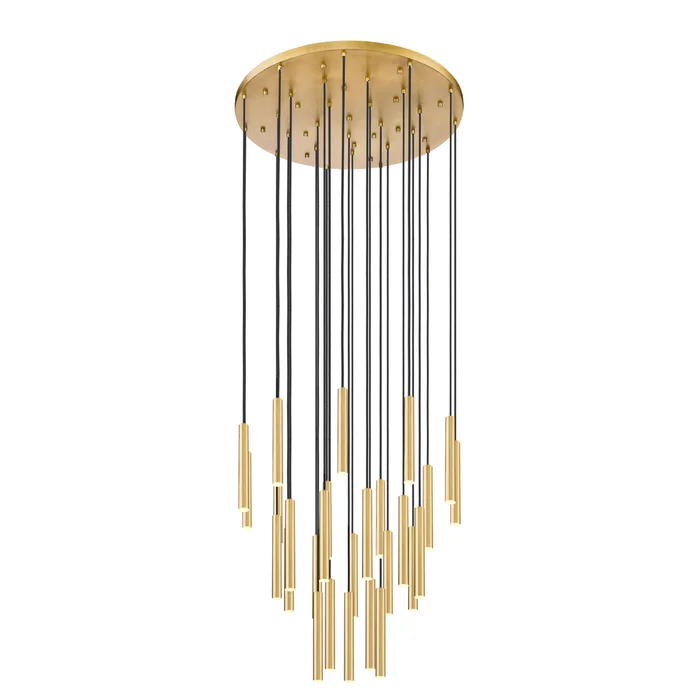 27 light chandelier in modern gold finish
