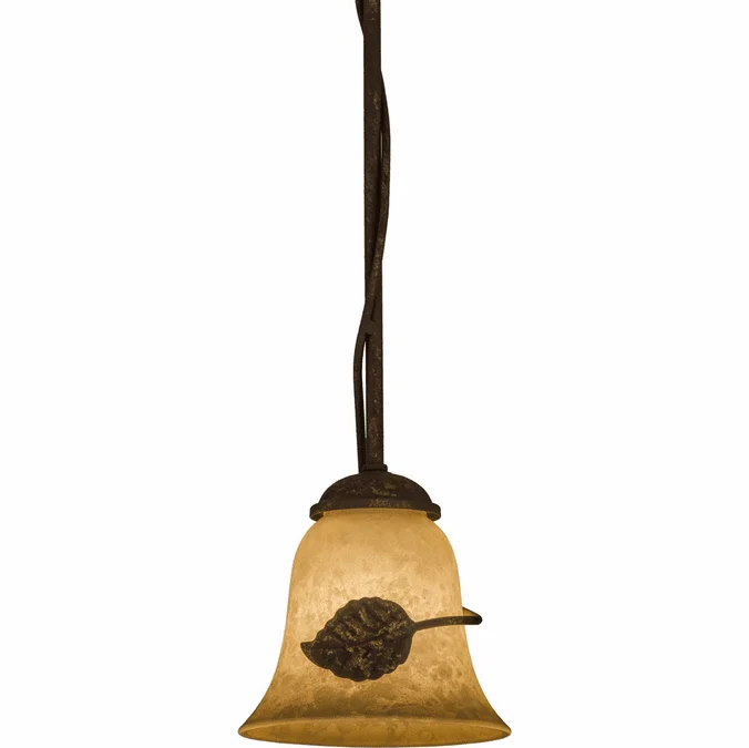 2nd Ave. 162410 Falling Leaf Traditional Pompeii Gold Mini Pendant Lamp