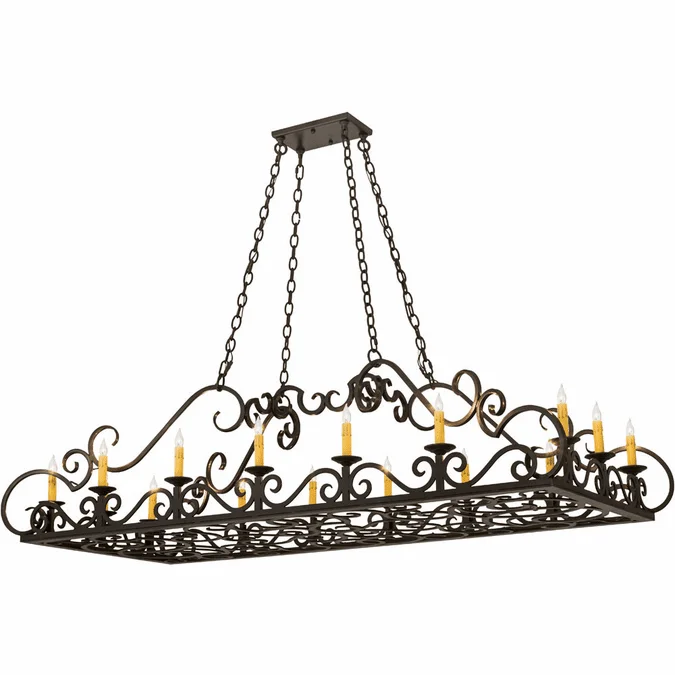 2nd Ave. 171344 Carlotta Traditional Timeless Bronze Kitchen Island Light Fixture