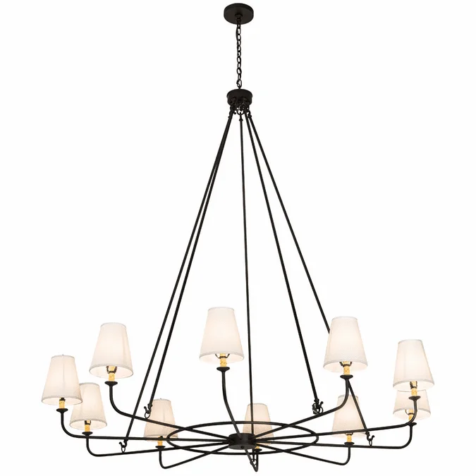 2nd Ave. 196031 Brach Ring Black Textured Chandelier Lighting