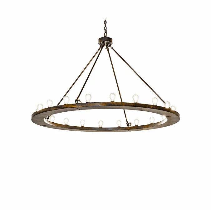 2nd Ave. Lighting 274857 Loxley Contemporary Antique Black Hanging Chandelier