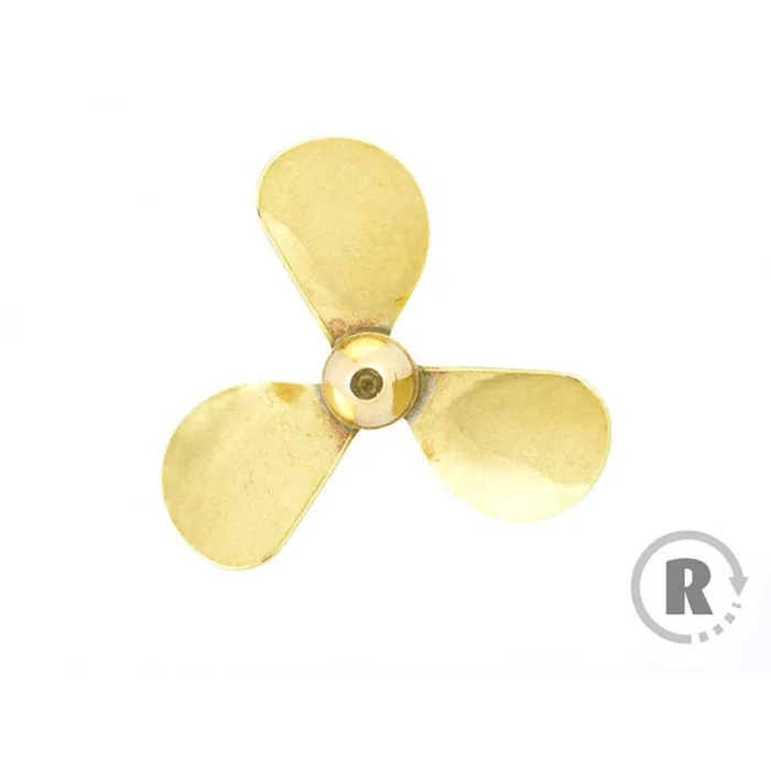 3 Blade Brass Propeller 25 RH M2