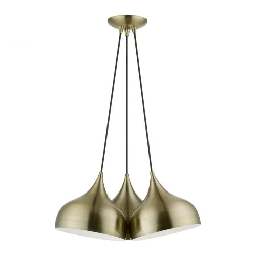 3 Light Antique Brass Cluster Pendant (108|40983-01)