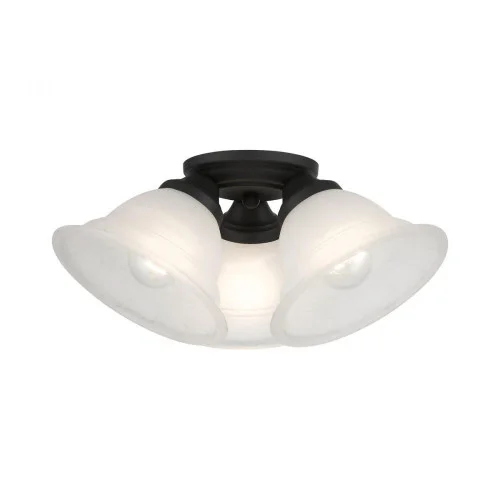 3 Light Black Flush Mount (108|40727-04)