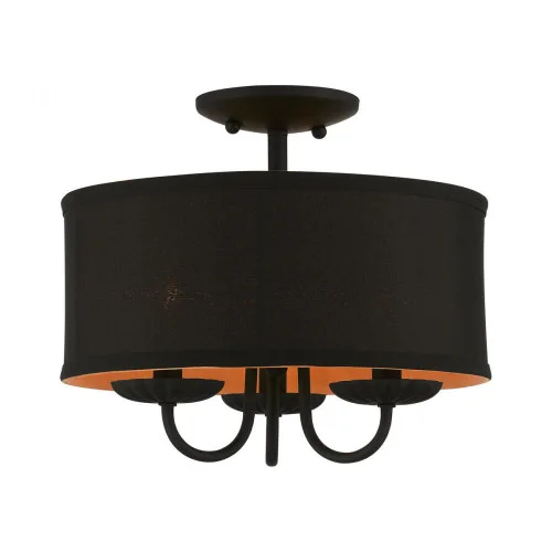 3 Light Black Semi-Flush Mount (108|45127-04)