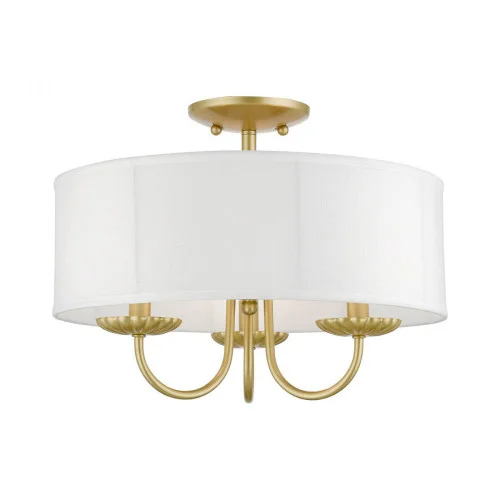 3 Light Soft Gold Semi-Flush Mount (108|42989-33)