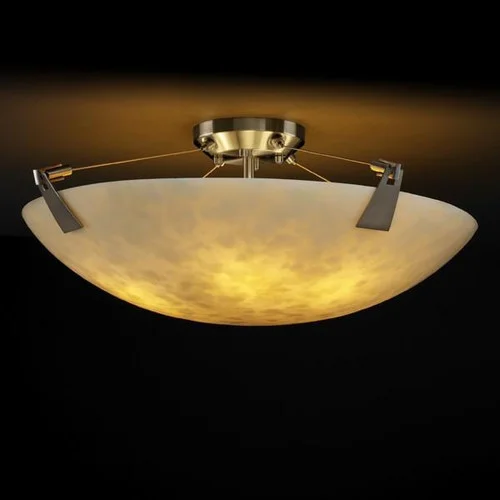 36” Semi-Flush Bowl w/ Tapered Clips (254|CLD-9634-35-NCKL)