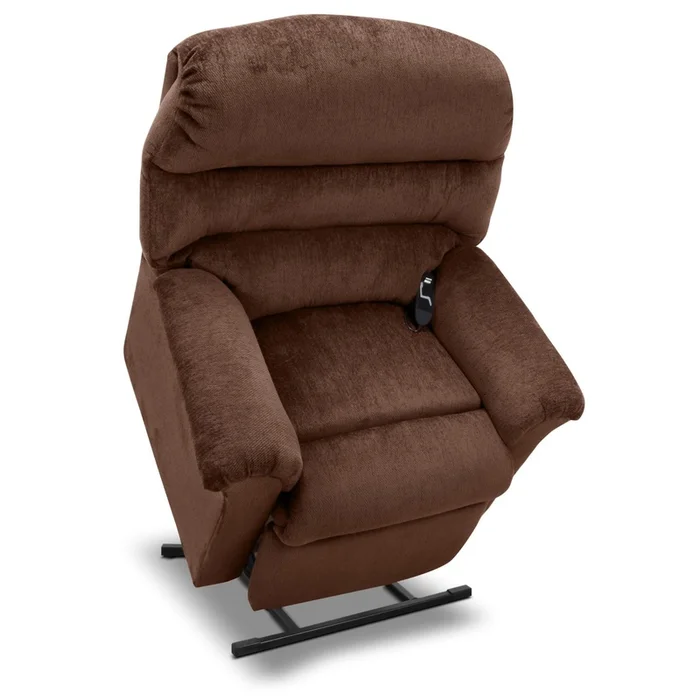477 Chenille 3-Position Power Lift Chair Walnut|Fauteuil basculeur inclinaison lectrique 477 3 positions en chenille – noyer