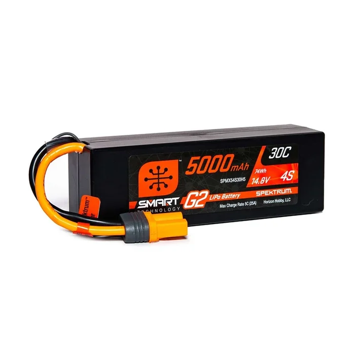 5000mAh 14.8V 30C 4S Smart G2 Hardcase LiPo Battery Pack with IC5 Plug (SPMX54S30H5)