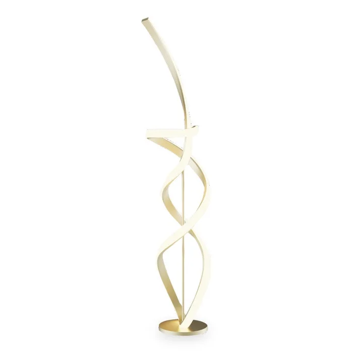 59 Golden Swirl LED Floor Lamp | Lampe pied DEL de 59po dore avec motif torsad