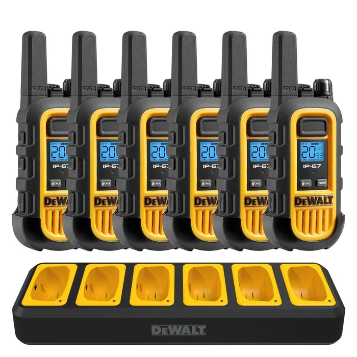 6 Dewalt Dxfrs300 Walkie Talkies – 1 Watt, Heavy Duty, 22 Channel Long Range Two Way Radios|6 Dewalt Dxfrs300 Talkies Walkie – 1 Watt, Heavy Duty, 22 Channel Long Range Two Way Radios