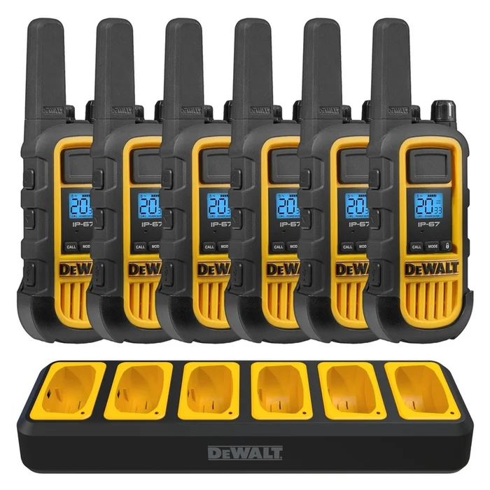 6 Dewalt Dxfrs800 Walkie Talkies – 2 Watt, Heavy Duty, 22 Channel Long Range Two Way Radios|6 Dewalt Dxfrs800 Talkies Walkie – 2 Watt, Heavy Duty, 22 Channel Long Range Two Way Radios