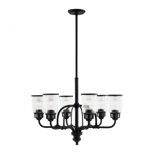 6 Lt Black Chandelier (108|40026-04)