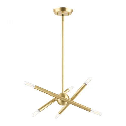 6 Lt Satin Brass Mini Chandelier (108|46773-12)