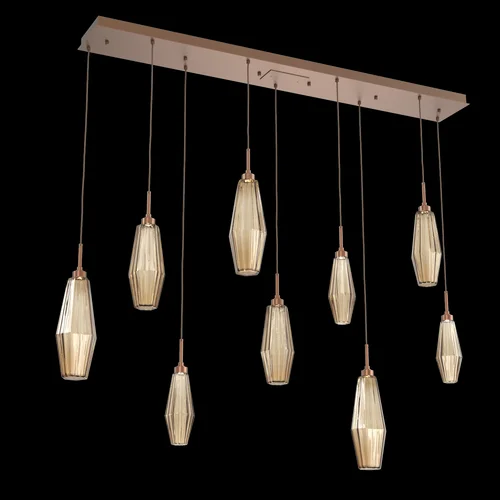 Aalto Linear 9pc Multi-Pendant (1289|PLB0049-09-BB-RB-C01-L3)