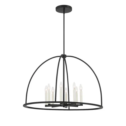 Abbott 8 Light Black Lantern Chandelier (205|ABB-3008-BK)