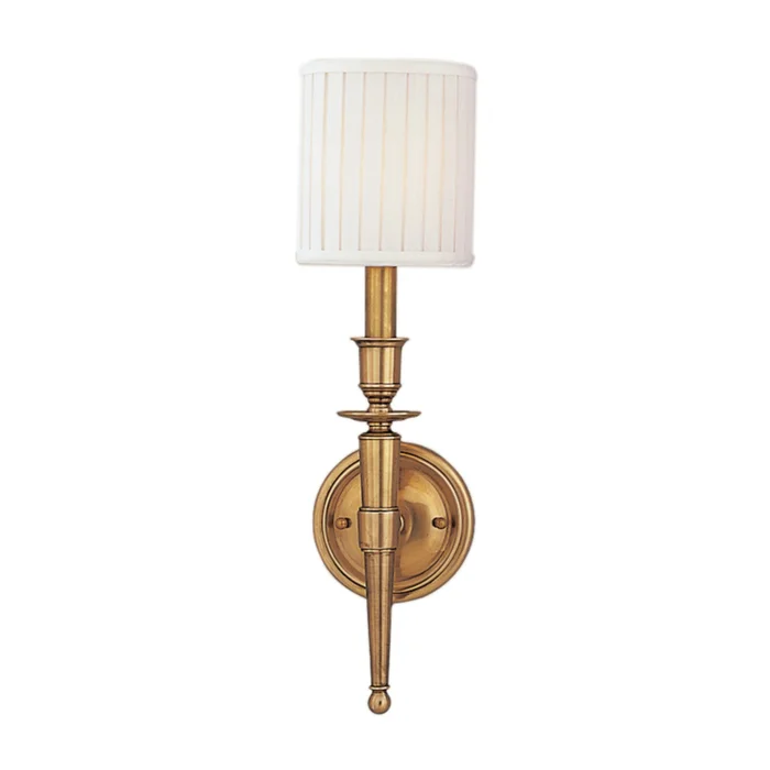 Abington 1-Light Wall Sconce in Aged Brass 4.75L x 4.75W x 18H