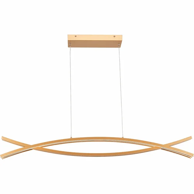 Abra 10017PN-GLD Wishbone Contemporary Gold LED Kitchen Island Light