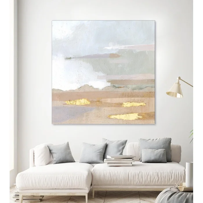 Abstract Coastland I Giant Art 54×54 Wall Art|uvre dart murale Giant Art Abstract Coastland I 54×54