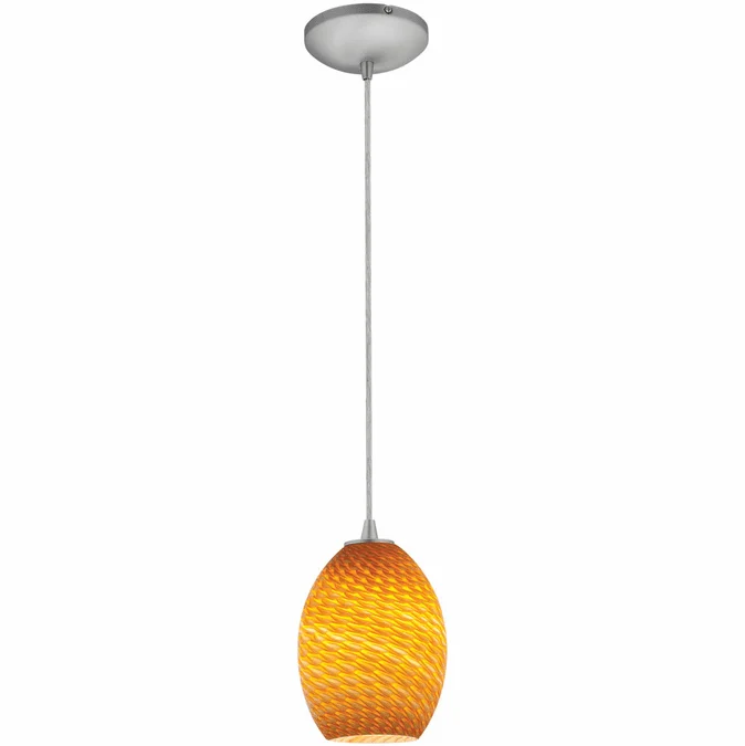 Access 28023-3C-BS/AMBFB Brandy FireBird Brushed Steel LED Mini Hanging Light