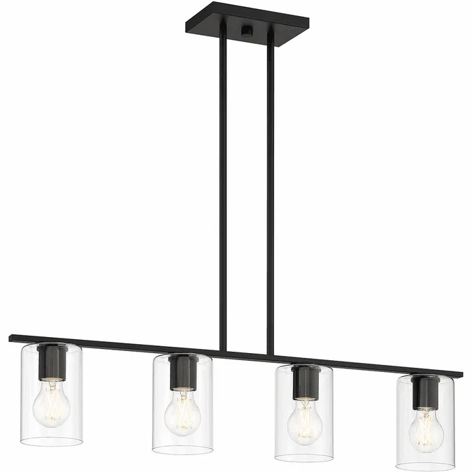 Access 62586LEDDLP-MBL/CLR Oslo Modern Matte Black LED Island Lighting