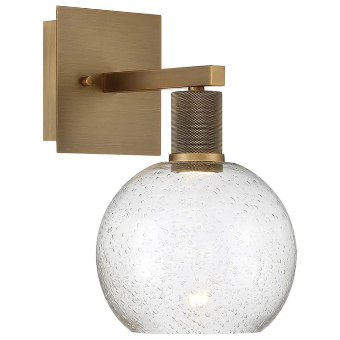 Access Port Nine 1-LT Burgundy LED Wall Sconce – Brushed Brass – 63145LEDD-ABB/SDG