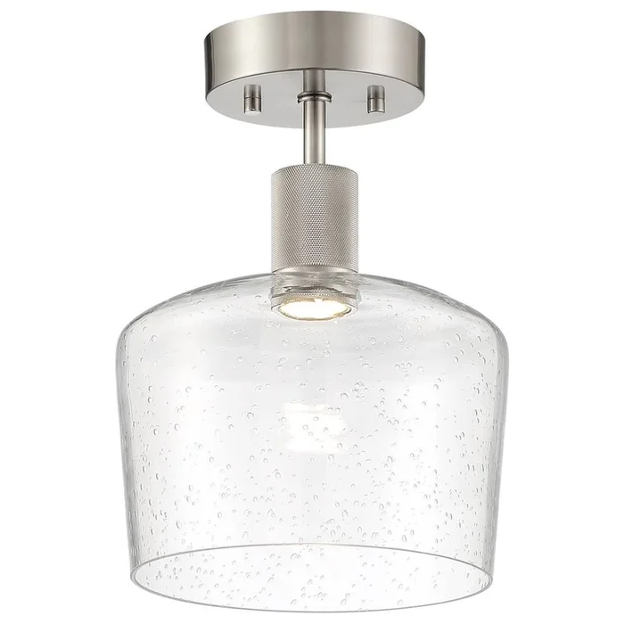 Access Port Nine 1-LT Chardonnay LED Semi-Flush – Brushed Steel – 63147LEDD-BS/SDG