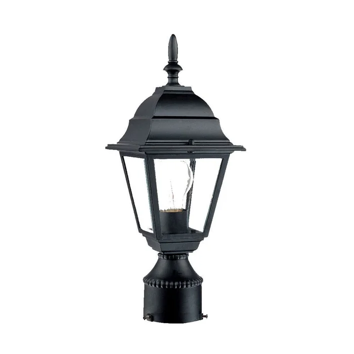 Acclaim Builder’s Choice 1-Light Outdoor Post Mount – Matte Black – 4007BK