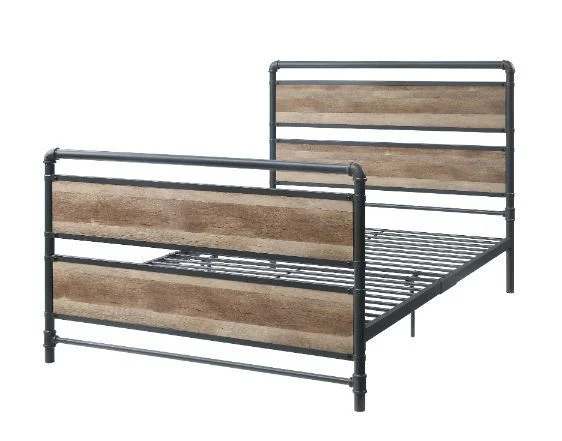 ACME Brantley Full Bed in Sandy Black & Dark Bronze Hand-Brushed 35885F EST SHIP TIME APPX 4 WEEKS