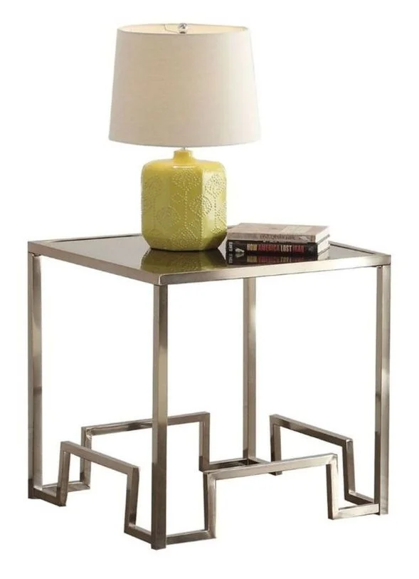 Acme Damien End Table in Champagne 81627 EST SHIP TIME APPX 4 WEEKS