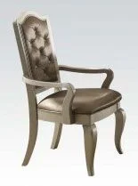Acme Francesca Arm Chair in Silver/Champagne (Set of 2) 62083 EST SHIP TIME APPX 4 WEEKS