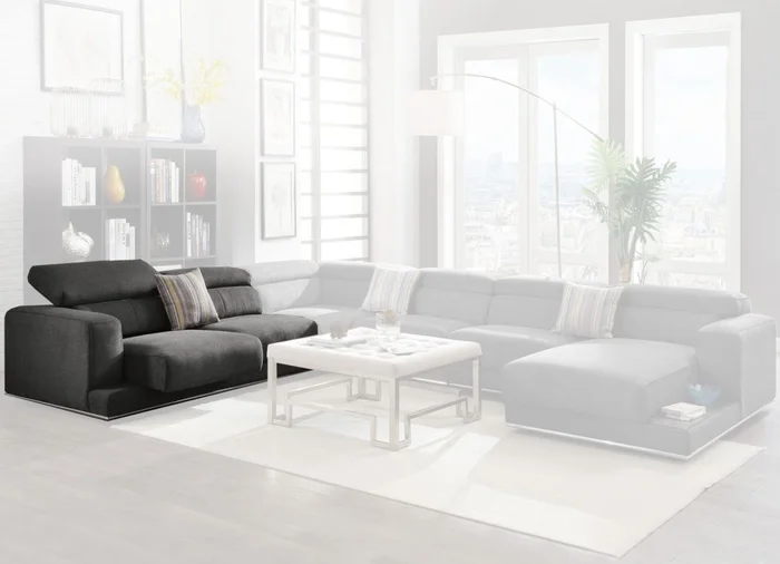 Acme Furniture Alwin LAF Sofa in Dark Gray 53720 EST SHIP TIME APPX 4 WEEKS