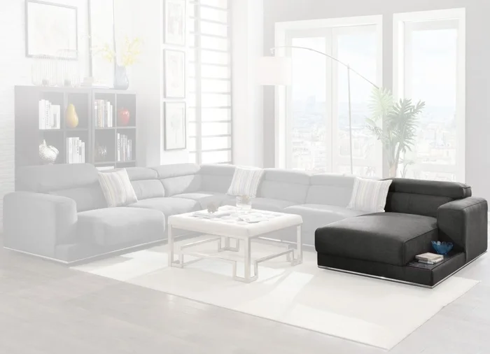 Acme Furniture Alwin RAF Chaise in Dark Gray 53723 EST SHIP TIME APPX 4 WEEKS