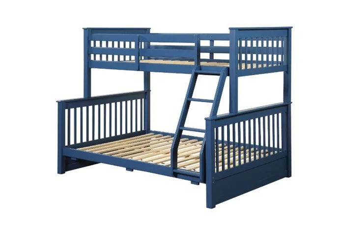 Acme Furniture Artesia Harley II Twin/Full Bunk Bed in Navy Blue 37865 EST SHIP TIME APPX 4 WEEKS
