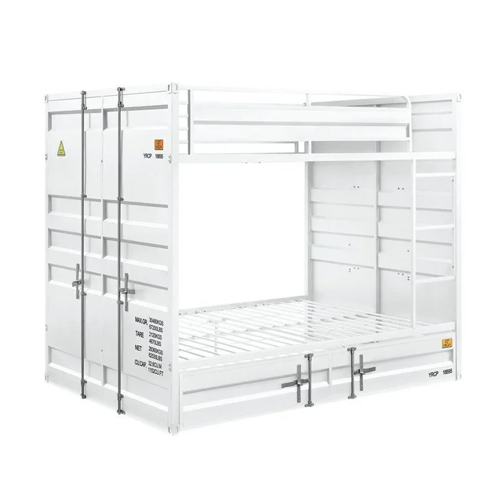 Acme Furniture Cargo Full/Full Bunk Bed in White 37885 EST SHIP TIME APPX 4 WEEKS