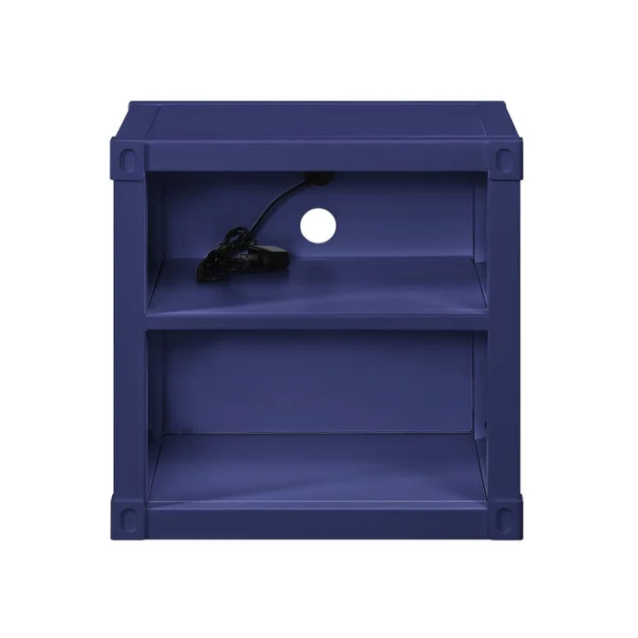 Acme Furniture Cargo Nightstand in Blue 35937 EST SHIP TIME APPX 4 WEEKS