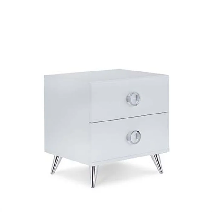 Acme Furniture Elms Nightstand in White 97334 EST SHIP TIME APPX 4 WEEKS