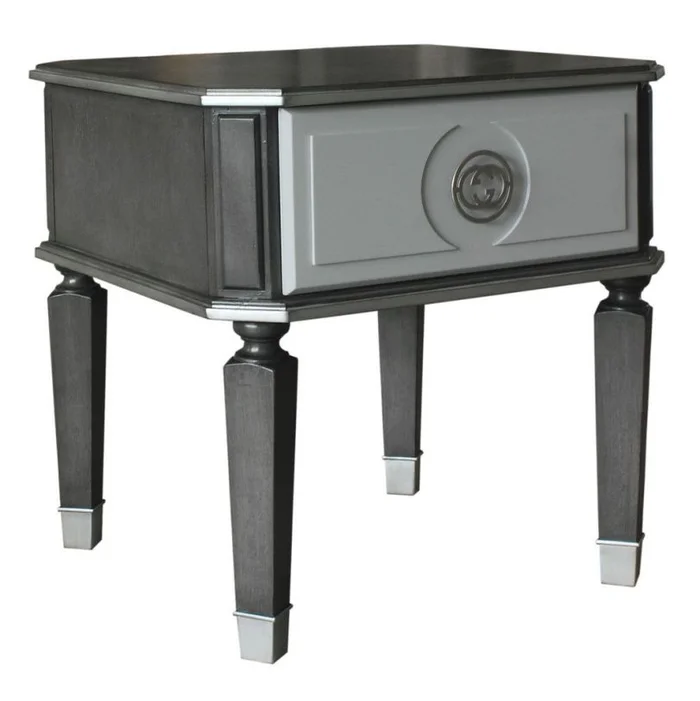 Acme Furniture House Beatrice End Table in Charcoal 88817 EST SHIP TIME APPX 4 WEEKS