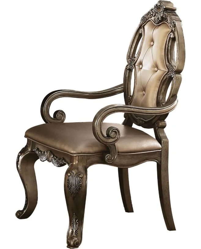 Acme Furniture Ragenardus Arm Chair in Vintage Oak (Set of 2) 61293 EST SHIP TIME APPX 4 WEEKS