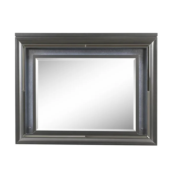 Acme Furniture Sawyer Mirror in Metallic Gray 27974 EST SHIP TIME APPX 4 WEEKS