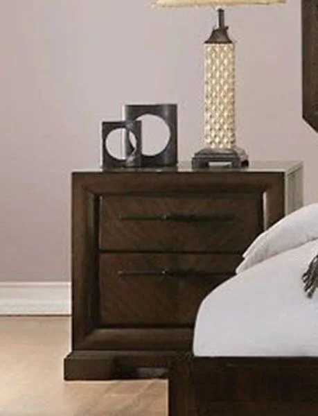 Acme Furniture Selma 2 Drawer Nightstand in Tobacco 24093 EST SHIP TIME APPX 4 WEEKS