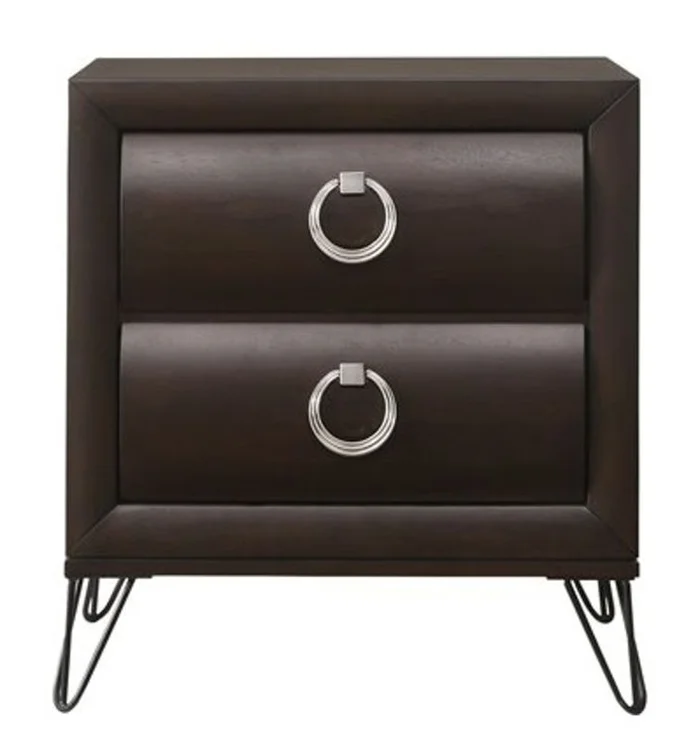 Acme Furniture Tablita Nightstand in Dark Merlot 27463 EST SHIP TIME APPX 4 WEEKS