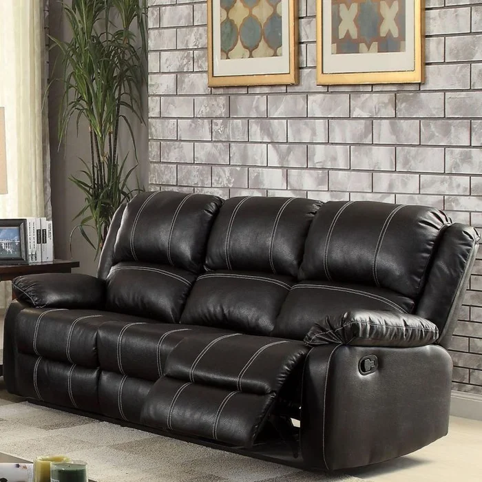 Acme Furniture Zuriel Motion Sofa in Black 52285 EST SHIP TIME APPX 4 WEEKS