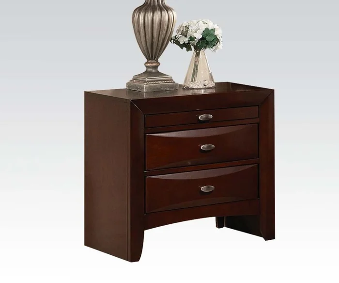 Acme Ireland 3-Drawer Nightstand in Brown with Pull-out Tray 21453 EST SHIP TIME APPX 4 WEEKS