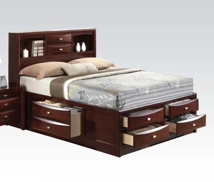 Acme Ireland Full Storage Bed in Brown 21590F EST SHIP TIME APPX 4 WEEKS